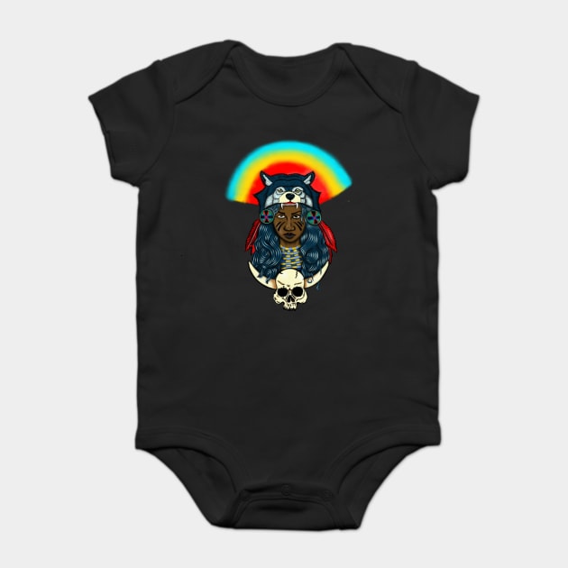 Beautiful Native African Woman Afro Black Pride Baby Bodysuit by logiamerch